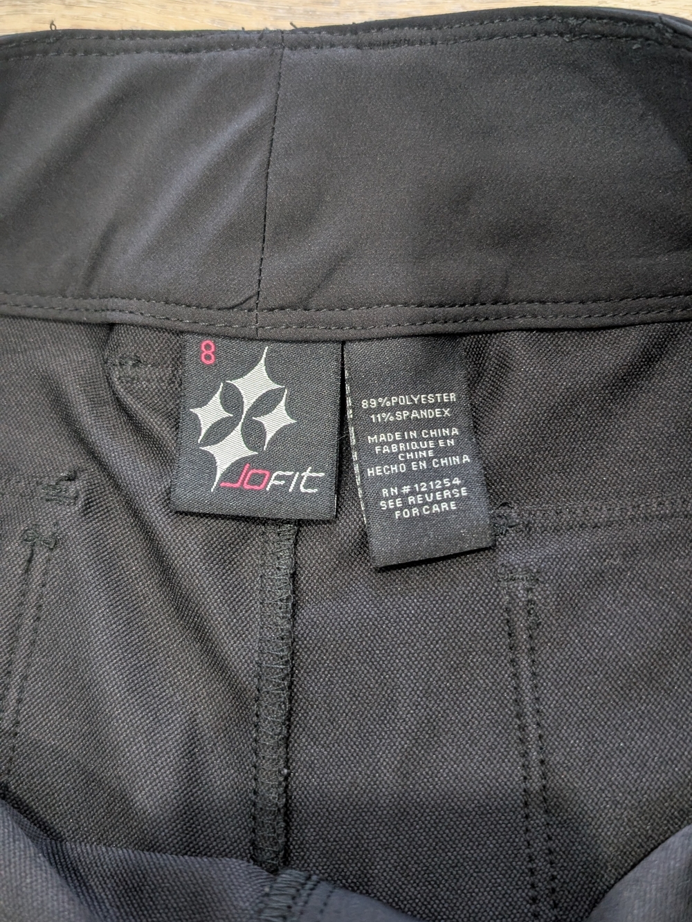 Jofit Black Women's Chinos with Flap Back Pockets - Picture 5 of 10